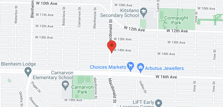 map of 2798 W 14TH AVENUE
